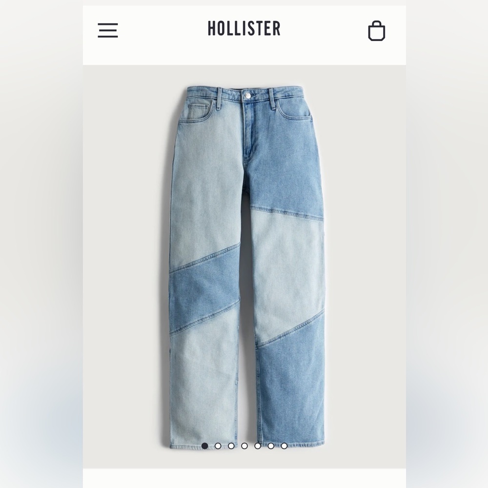 Hollister Ultra High Rise Patchwork Jeans